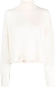 Theory Ivory Crop Sweater Beige Dames