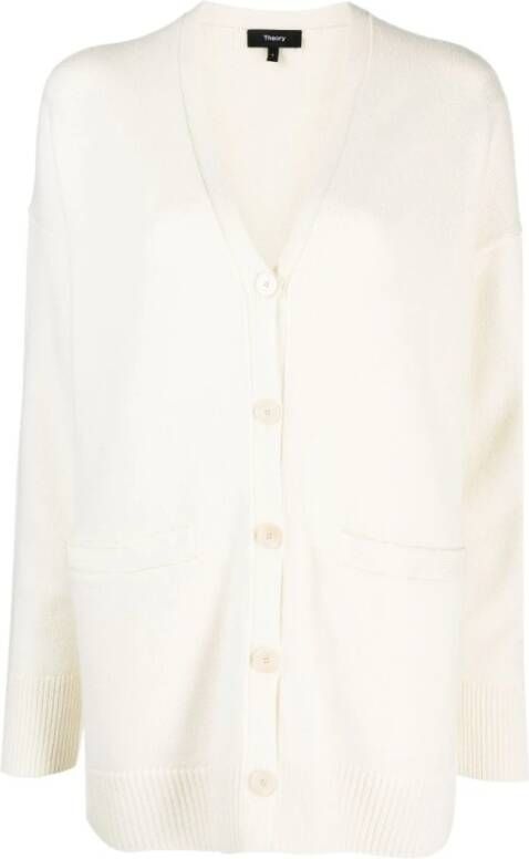 Theory Ivory Elleboog-Patch Vest Beige Dames