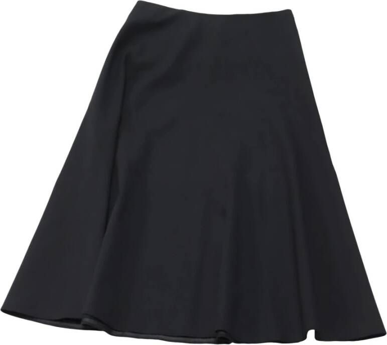 Theory Panel Skirt in Black Wool Zwart Dames