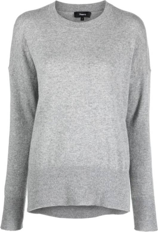 Theory Round-neck Knitwear Grijs Dames