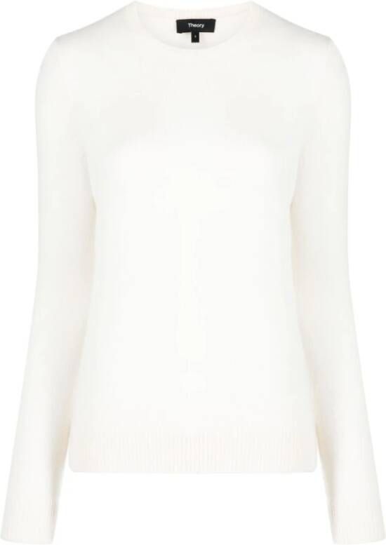 Theory Round-neck Knitwear White Dames