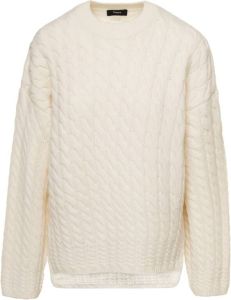 Theory Round-neck Knitwear Wit Dames