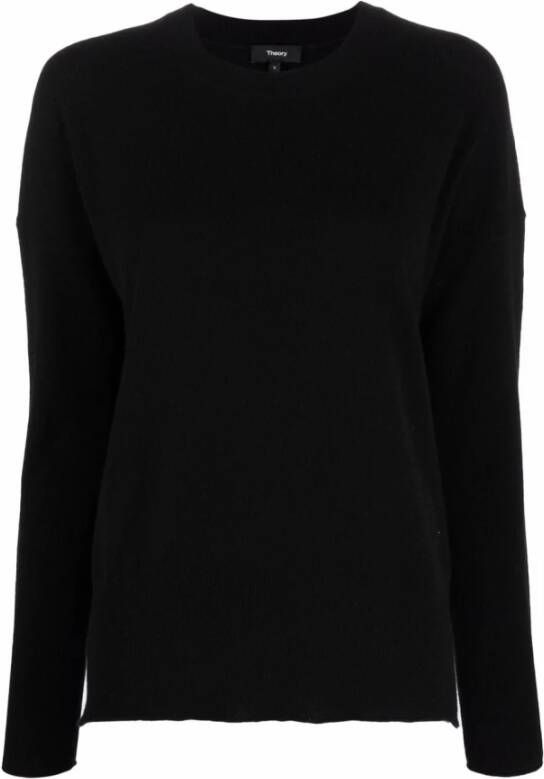Theory Round-neck Knitwear Zwart Dames