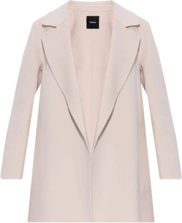 Theory Short wool coat Roze Dames
