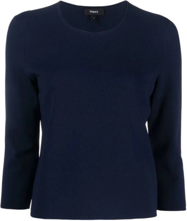 Theory Sweaters Blue Blauw Dames