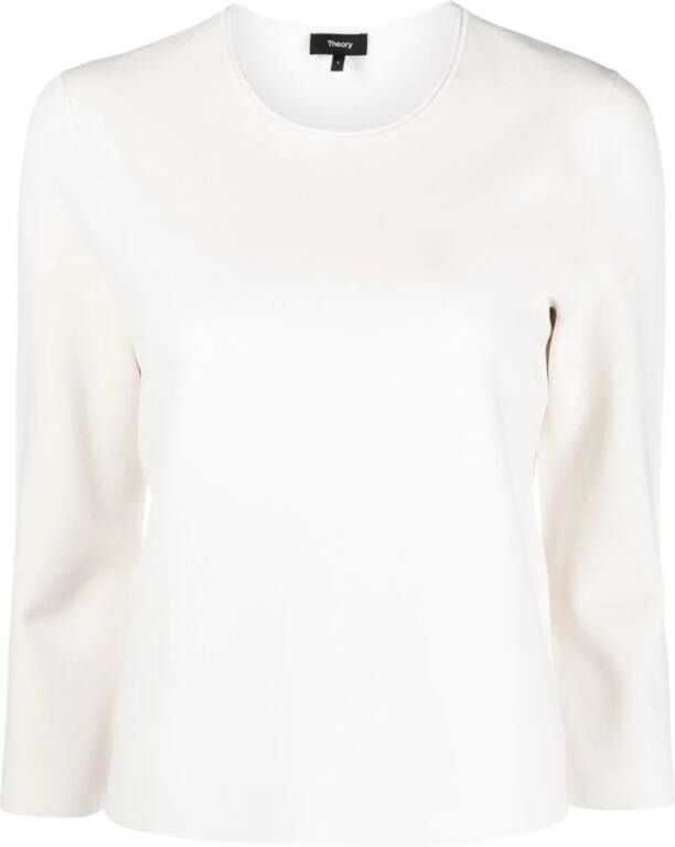 Theory Sweaters White Wit Dames
