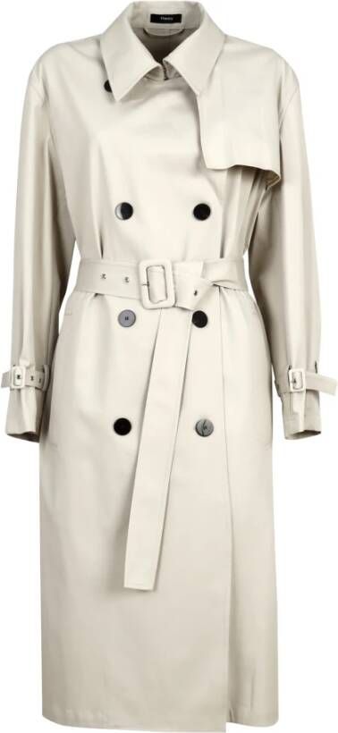 Theory Trench Coat Grijs Dames