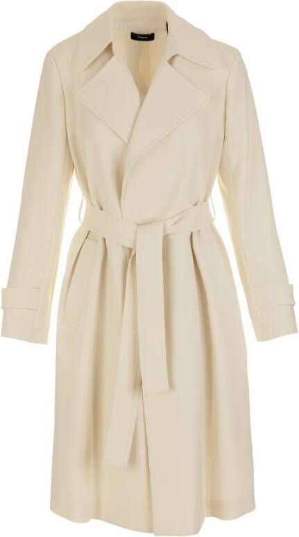 Theory Trench Coats Beige Dames