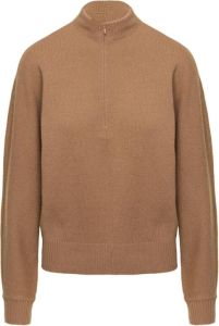 Theory Sweater with stand collar Beige Dames