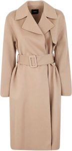 Theory Wrap Wool Cashmere Coat Beige Dames