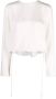 Theory Zijden Crepe de Chine Shirt Beige Dames - Thumbnail 1