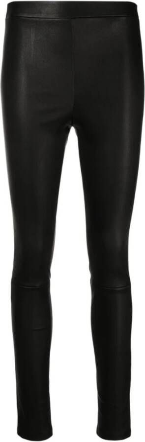 Theory Zwarte stretchleren leggings Zwart Dames