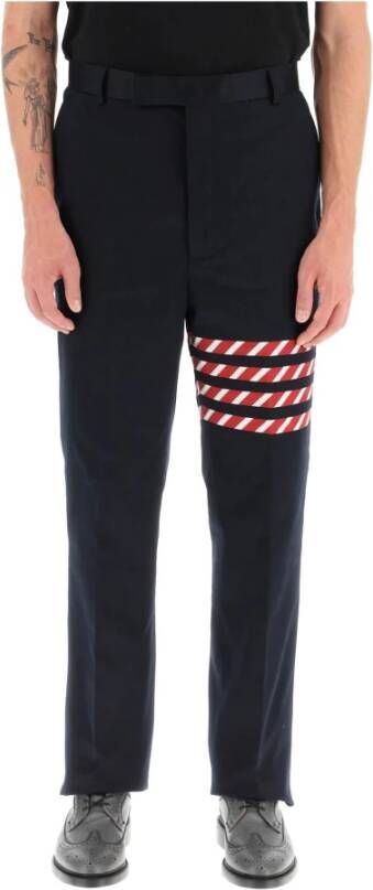 Thom Browne 4-bar cotton suit trousers Blauw Heren