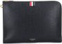 Thom Browne Zwarte Documentenmap met Logoprint Black Unisex - Thumbnail 1