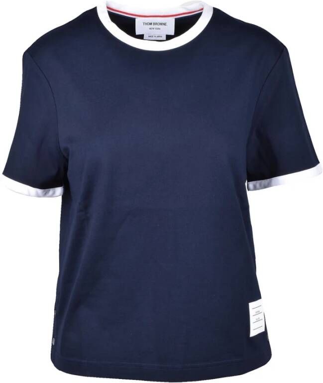 Thom Browne Blauw T-shirt uit de Collectie Blauw Dames