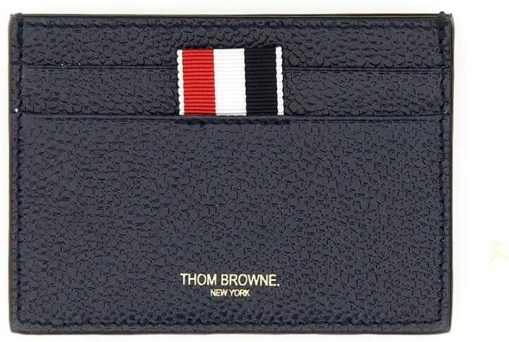 Thom Browne Compacte Kaarthouder met Logo Detail Zwart Heren