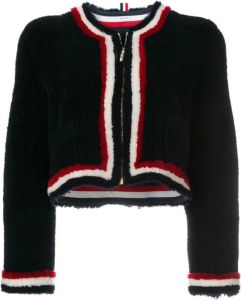 Thom Browne Dyed Shearling Jacket Blauw Dames