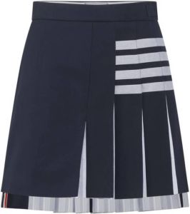 Thom Browne Half Pleated Mini Skirt Blauw Dames