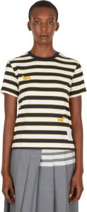 Thom Browne Hector Striped T-Shirt Blauw Dames