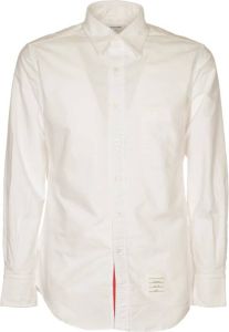 Thom Browne Klassiek Oxford Overhemd met GG Placket Wit Heren