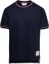 Thom Browne Korte mouwen T-shirt met RWB-streepafwerking Blauw Heren - Thumbnail 3
