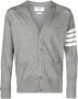 Thom Browne Lichtgrijze Wollen Cardigan met Knoopsluiting Grijs Heren - Thumbnail 1