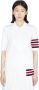 Thom Browne Milano Stitch Polo Shirt met Four-Bar Motif White Dames - Thumbnail 1