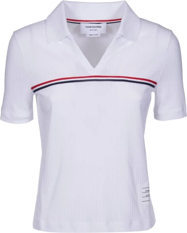 Thom Browne Polo Shirt Wit Dames