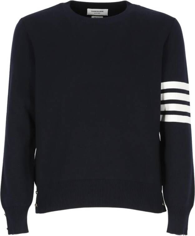 Thom Browne Round-neck Knitwear Blauw Heren