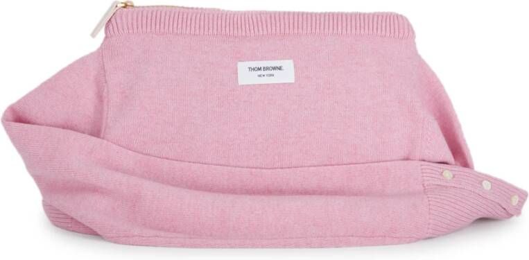Thom Browne Shoulder Clutch Tas Pink Dames
