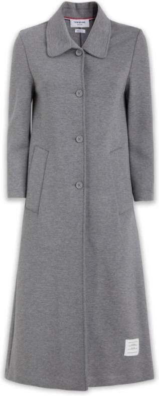 Thom Browne Single-Breasted Coats Grijs Dames