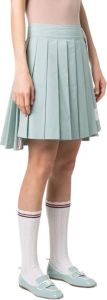 Thom Browne Dropped Hem Pleated Mini Skirt Blauw Dames
