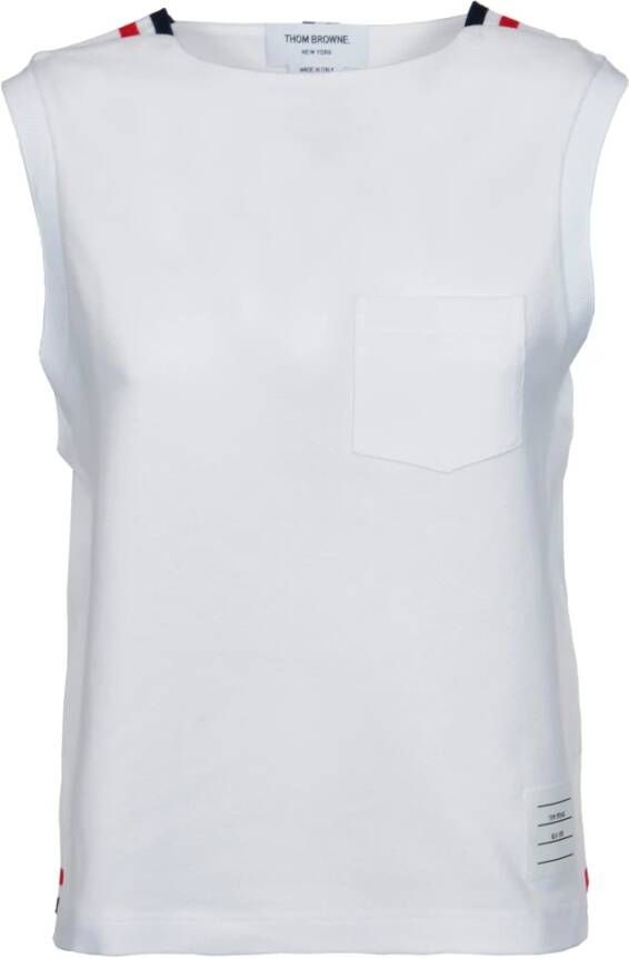 Thom Browne Sleeveless Tops Wit Dames