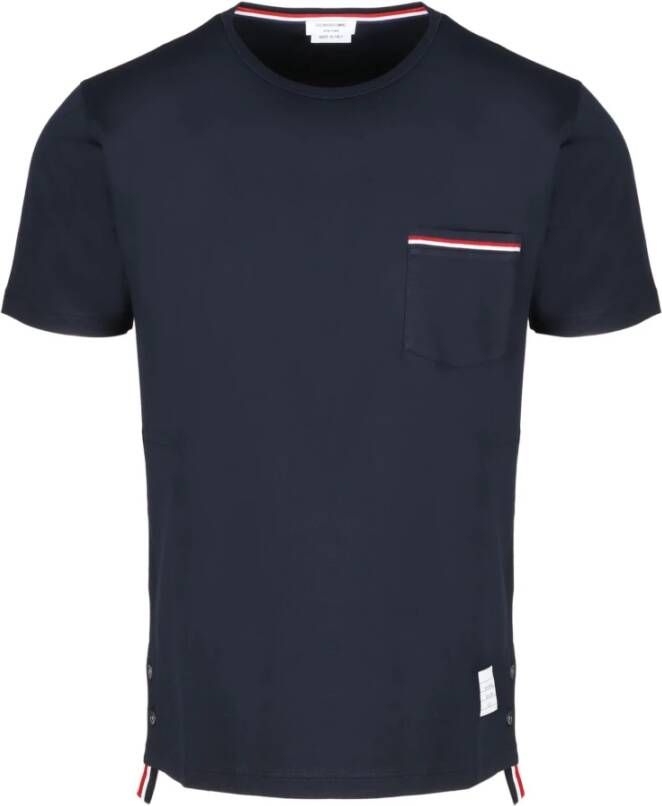 Thom Browne SS Pocket Teen Blauw Heren