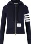Thom Browne Gestreepte Mouw Katoenen Zip Hoodie Gray Dames - Thumbnail 3