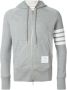 Thom Browne Grijze 4-Bar Zip-Up Hoodie Gray Heren - Thumbnail 1