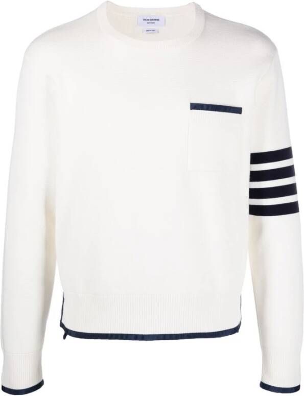 Thom Browne Sweaters White Wit Heren