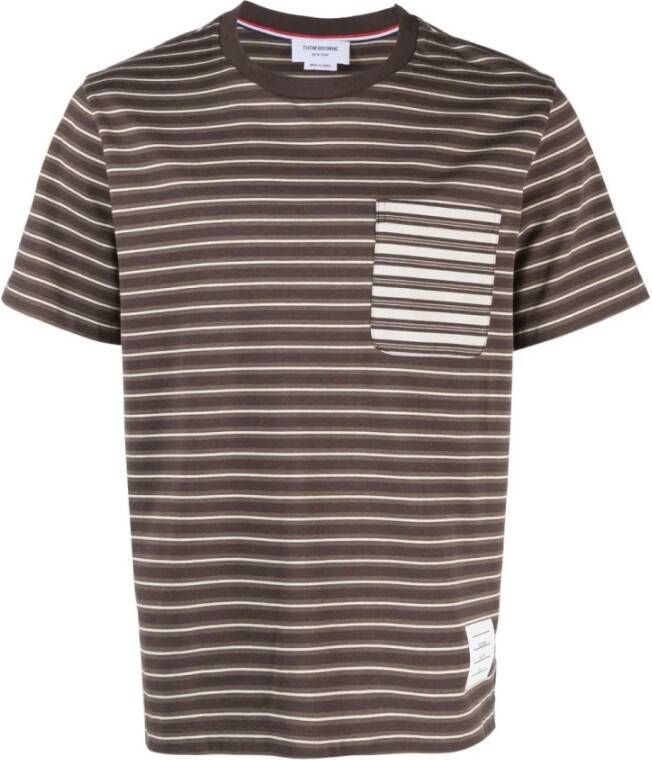 Thom Browne T-shirts and Polos Brown Bruin Heren