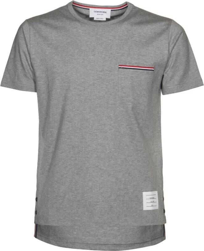 Thom Browne T-shirts and Polos Grey Grijs Heren