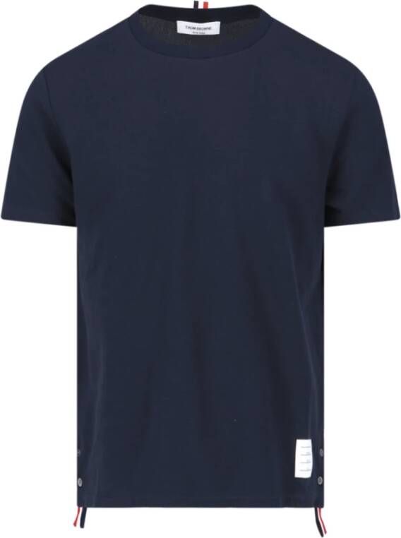 Thom Browne Relaxed Fit T-shirt met RWB-design Blue Heren