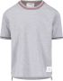 Thom Browne Grijze T-shirt met Logo-Patch en Strepen Gray Heren - Thumbnail 1