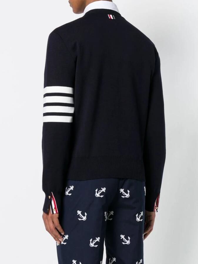 Thom Browne Blauwe Sweater 4-Bar Milano Stitch Jumper Blue Heren - Foto 4