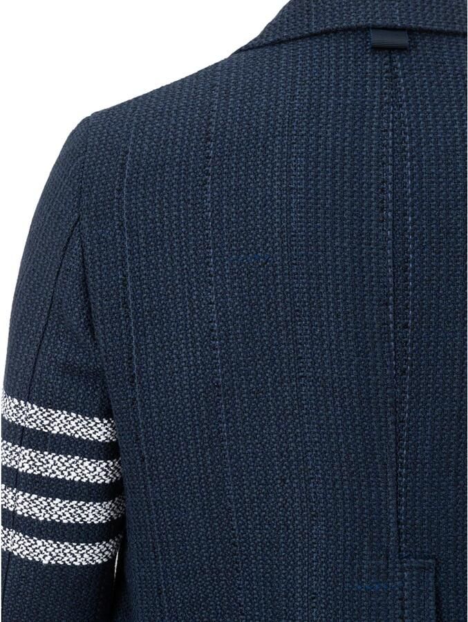 Thom Browne Blauwe Tweed Chesterfield Overjas Blue Heren - Foto 2