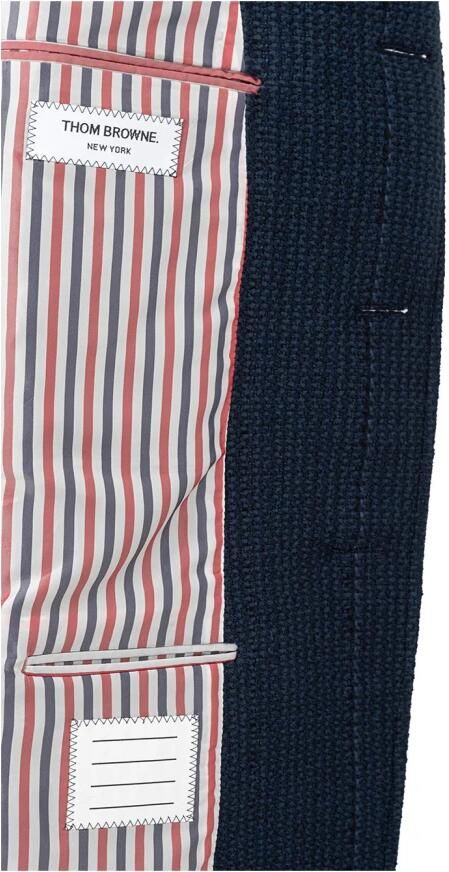 Thom Browne Blauwe Tweed Chesterfield Overjas Blue Heren - Foto 5
