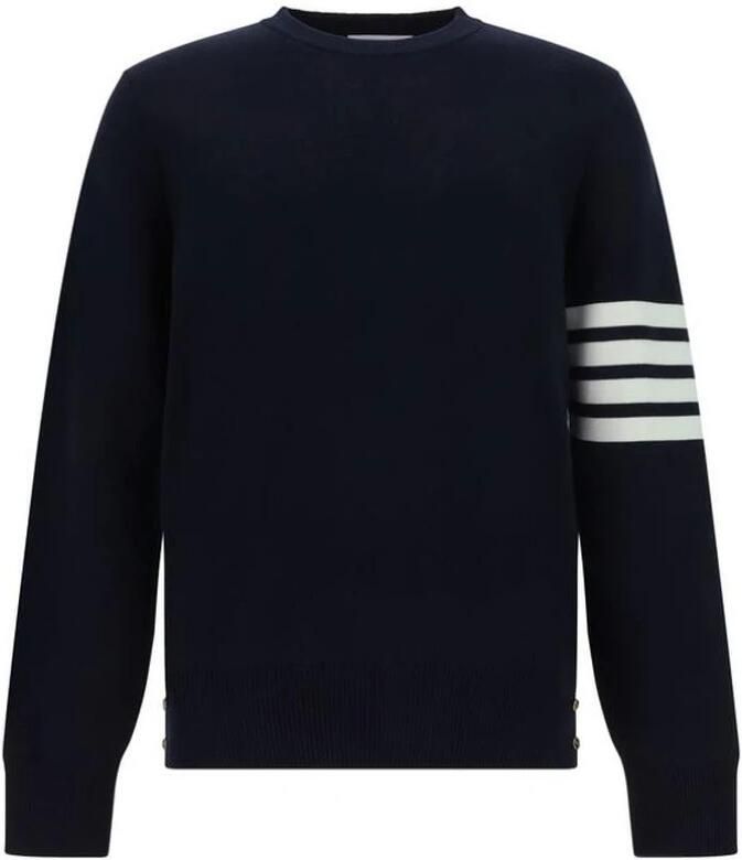 Thom Browne Blauwe Sweater 4-Bar Milano Stitch Jumper Blue Heren - Foto 6