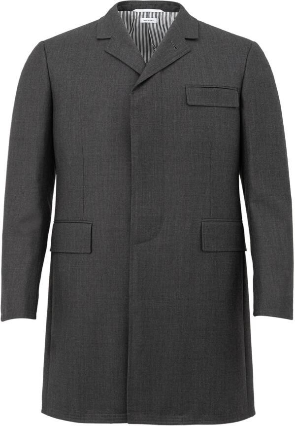 Thom Browne Grijze Chesterfield Overjas Gray Heren