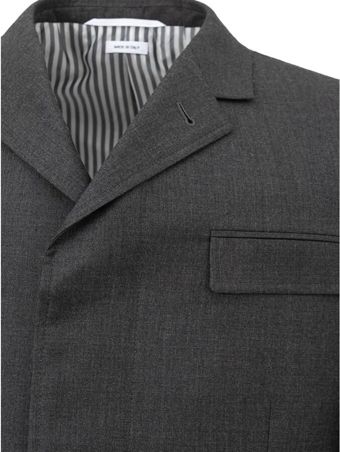 Thom Browne Grijze Chesterfield Overjas Gray Heren - Foto 3
