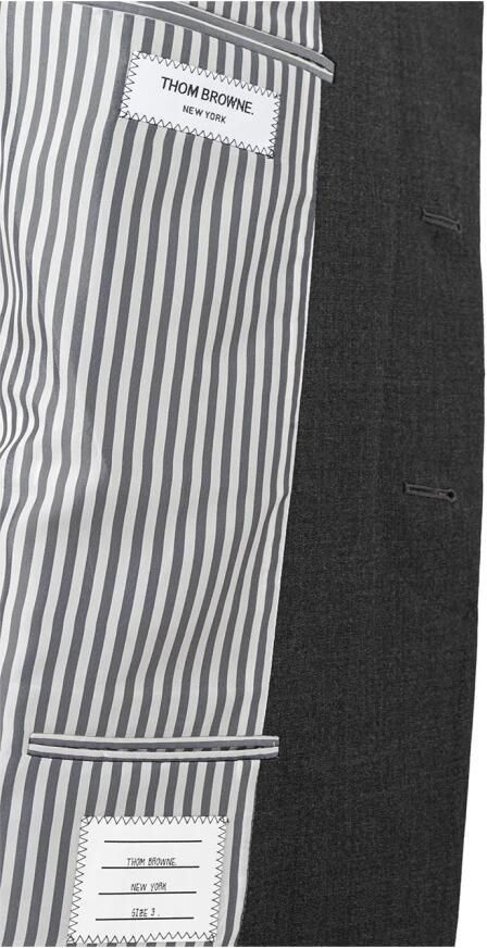 Thom Browne Grijze Chesterfield Overjas Gray Heren - Foto 5