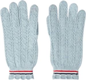 Thom Browne Touchscreen Pointelle Gloves Blauw Dames