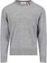 Thom Browne Grijze Logo-Patch Wollen Sweatshirt Gray Heren - Thumbnail 1
